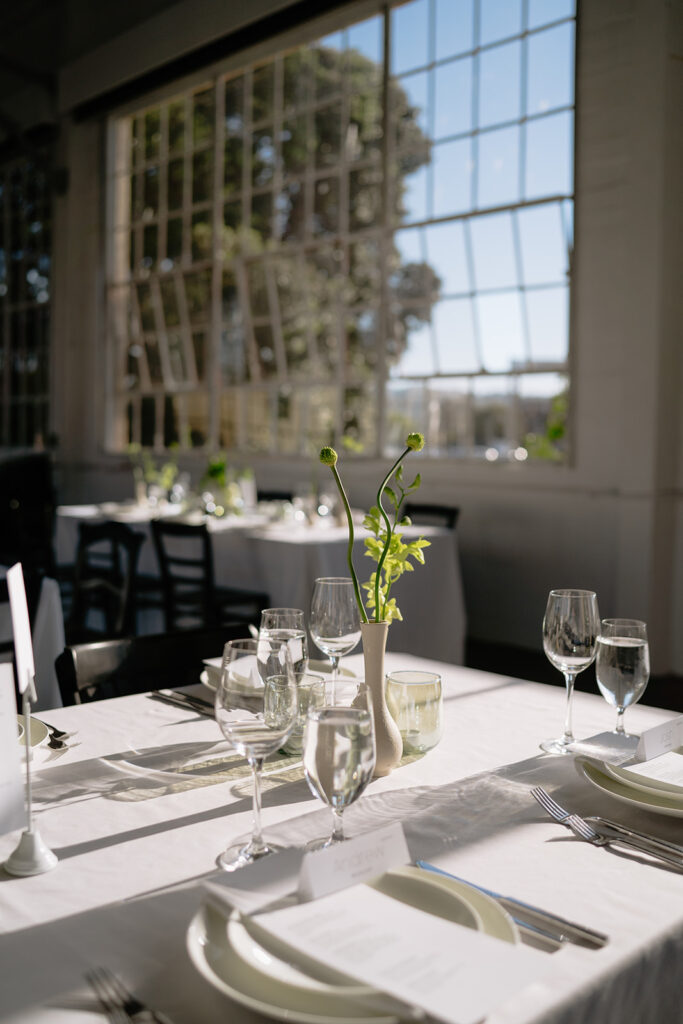 simple green bud vase table centerpieces
